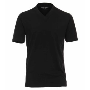 Casa Moda T-shirts zwart 2-pack v-hals
