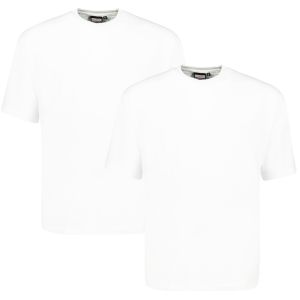 Adamo T-shirt ronde hals Marlon wit 2-pack