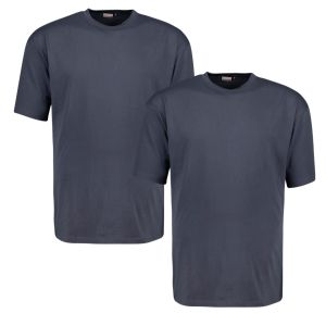 Adamo T-shirt ronde hals Marlon antraciet 2-pack