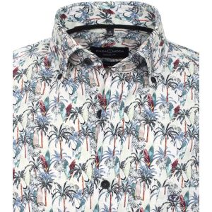 Casa Moda overhemd korte mouw tropische print
