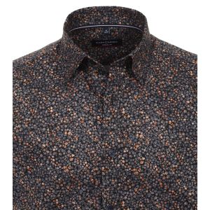 Casa Moda Overhemd antraciet print