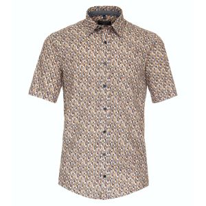 Casa Moda Overhemd korte mouw oranje multi print