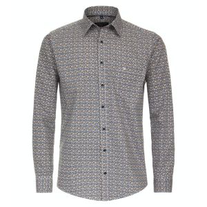 Casa Moda Overhemd geel blauw print