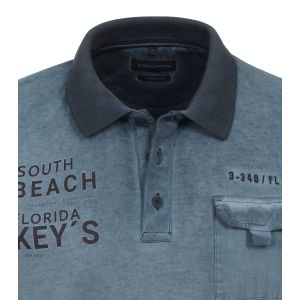 Casa Moda Poloshirt blauw wash